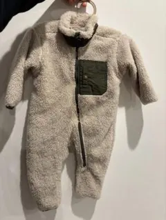 OUTDOOR フリースロンパース 80サイズ ベージュ