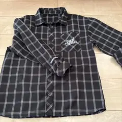 アナップ　長袖シャツ 黒白チェック柄　sのサムネイル