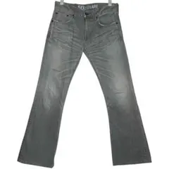 00s archive EDWIN ブラックデニム フレア 503 鬼フェード