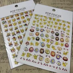 POP FINGER ピカチュウ 3Dネイルシール 2シートセット　ポケモン