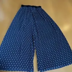 ZARA BASIC ネイビー ドット プリーツパンツ