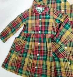 セラフ チェック柄 シャツワンピ ワンピース 110 Seraph 265A28
