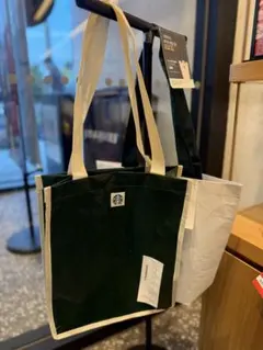 韓国スタバ★スターバックス エコバッグ ダークグリーン　新品