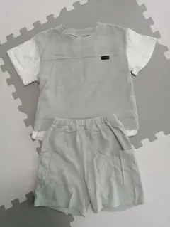 petit main ワッフルTシャツ ショートパンツ セット