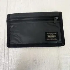 ポーター カプセル ロングウォレットナイロン 二つ折り財布　ブラック