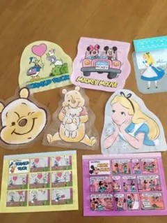 ダイソー ディズニーキャラクター ダイカット 四角 ジップバッグセット