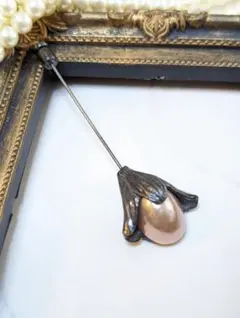 パールのお花ブローチ