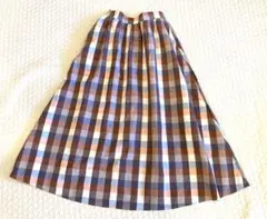 ギンガムチェック　ロングスカート