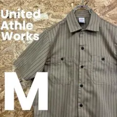 ★美品★UnitedAthleWorks★ストライプシャツ★M相当★送料無料のサムネイル