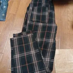 チェック柄長ズボン 160cm