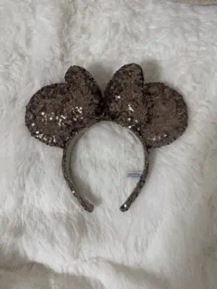 【ディズニーカチューシャ】ミニー スパンコール ピンク