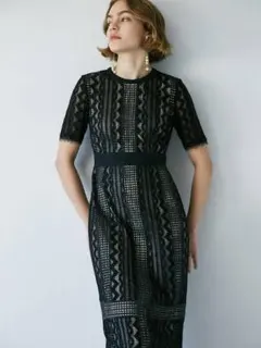 【ともちん様専用】LagunaMoon / LADYジオメトリックレースドレス