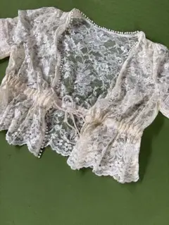 blondy レース クロップド丈 ブライダルケープ