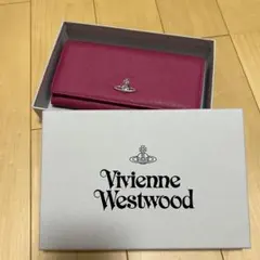 Vivienne Westwood ロゴエンボス 長財布 ピンク 巾着袋付き - メルカリ