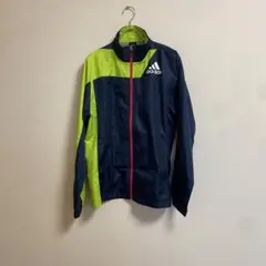 adidas ピステ・ウィンドブレーカー 【M】ネイビー/ライム