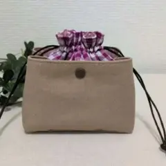 バッグチャーム　あおり巾着
