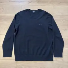 ユニクロ カウズ カシミヤクルーネックセーター ブラック UNIQLO KAWS