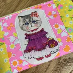 ポーチ、キルトポーチ、コヤンイサムチョンポーチ、猫柄、ハンドメイド