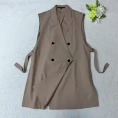 23区 【洗える】TWマットクロス テーラード ジレ 25AW キャメル 近年