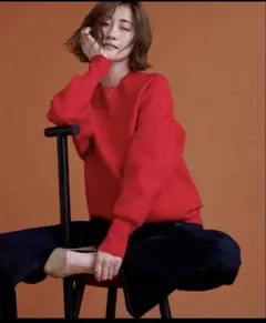 最終値下⭐︎ur's スウェットライクニット レッド M