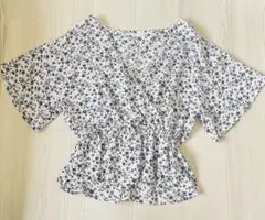 RETRO GIRL 花柄 カシュクール 半袖ブラウスのサムネイル