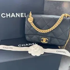 シャネル ミニマトラッセ キャビアスキン チェーンショルダーバッグ ハート