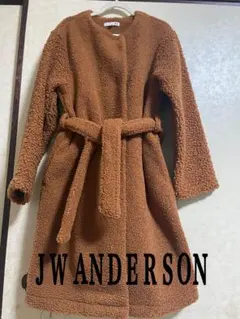 JW ANDERSON ボアロングコート ブラウンキャメル