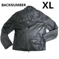 【美品】バックナンバー　ダブルライダースジャケット　ライダースジャケット　羊革