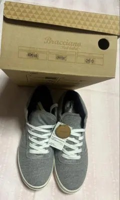 Bracciano グレー ハイカットスニーカー 26.0cm