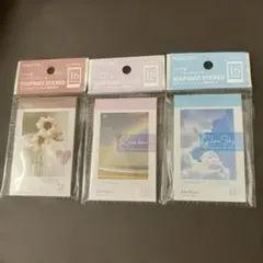 セリア ブック型 チェキサイズシール SNAPSHOT STICKER