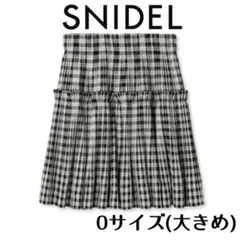 スナイデル　sustainableプリーツミニスカショーパン　0サイズ　チェックのサムネイル