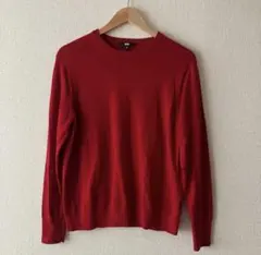 UNIQLO メリノ　セーター　ウール100% XLサイズ　レッド