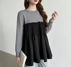 cocomomo ビスチェ　ドッキングブラウス　ニット　ブラウス　セーター