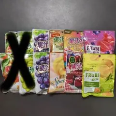 12袋 訳あり(50%OFF賞味10/31みかん、マスカット) 果汁グミ他7種