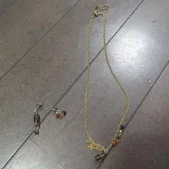 ゴールド ネックレスとイヤリング セット