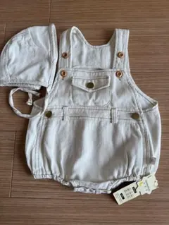 【新品未使用サイズ80 】ロンパース/サロペット ボンネット セット