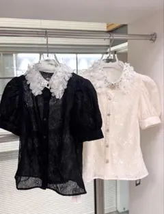 treat urself étoile flower lace blouse - メルカリ