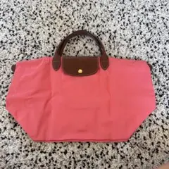 美品】LONGCHAMP ドット柄 トートバッグ赤 - メルカリ