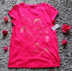新品GapキラキラユニコーンTシャツ140