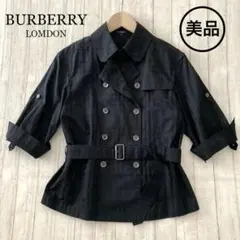 BURBERRY バーバリーロンドン シャドーチェック 黒 ブラウス ジャケット