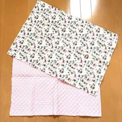【新品】ピンクくまうさ　コットンはぎれ　入園入学に♪チェック柄キルティングセット