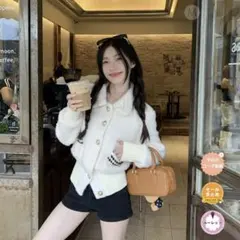 mycicily ボタン スウィート ポケット付き ジャケット M