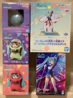 ガンダム45周年×初音ミク アクリルスタンド スピーカー 1種 フィギュア 3種