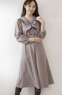 〈新品・未使用品〉♦︎ジルスチュアート スカーフ付トレンチ風ワンピース♦︎