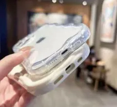 iPhone16Plus ケース クリア ウェーブ アイフォン15プラス カバー