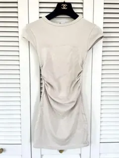 ZARA タイトワンピース ミニワンピ ベージュ XS ストレッチ
