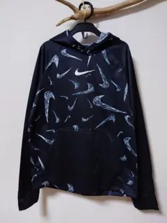 美品★ナイキ 裏起毛 パーカー L 150cm★黒 トレーナー NIKE 160