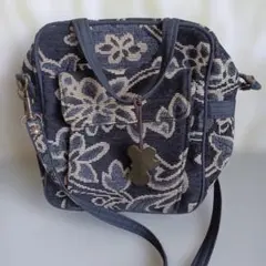花柄ショルダーバッグ 黒