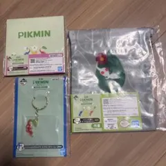 ピクミン 一番くじ 白ピクミン 巾着 赤ピクミン キーホルダー メモ