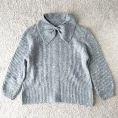 ZARA KIDS ザラキッズ リボン ニット グレー 152